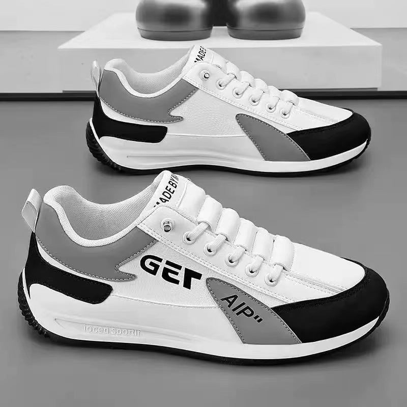 2024 Summer Men’s Leather Breathable Casual Sneakers