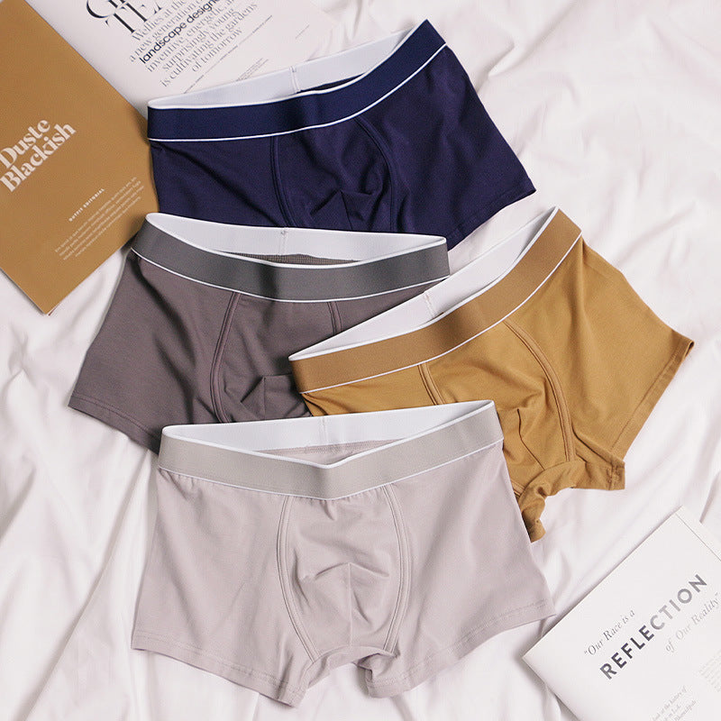 Men’s Cotton Boxers – Comfy, Solid Color, All-Season