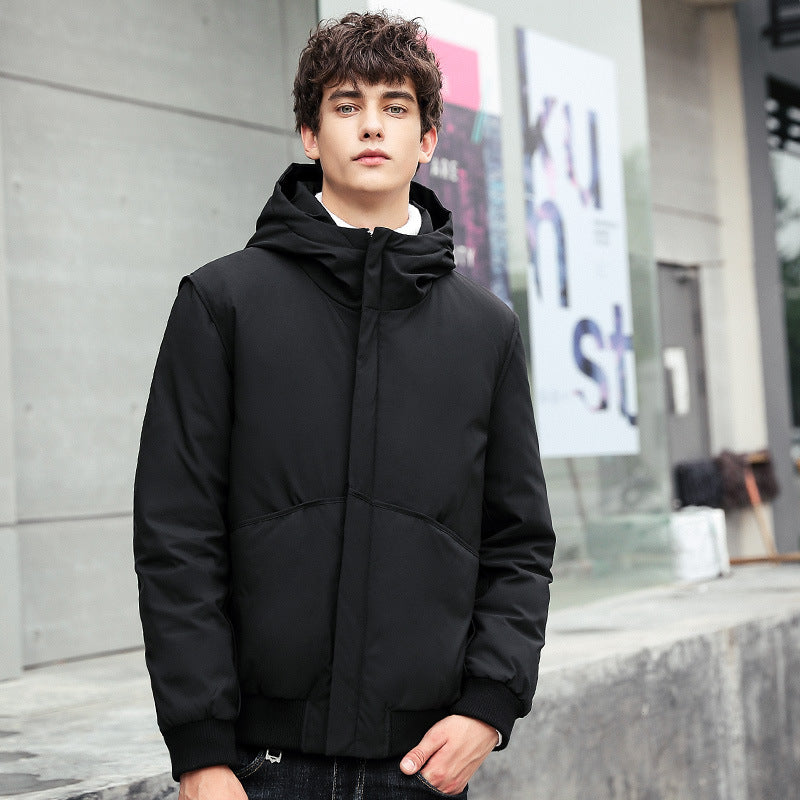 Men’s Velvet Short Down Jacket Korean Style