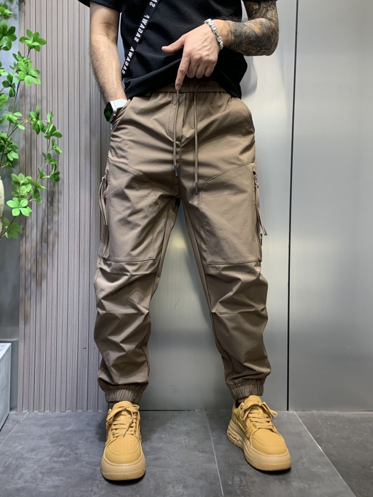 Men’s Spring & Summer Cargo Pants – Loose Wide-Leg Joggers