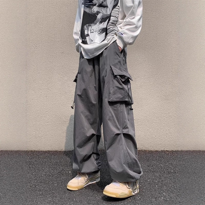 Unisex American-Style Cargo Joggers – Casual & Vintage