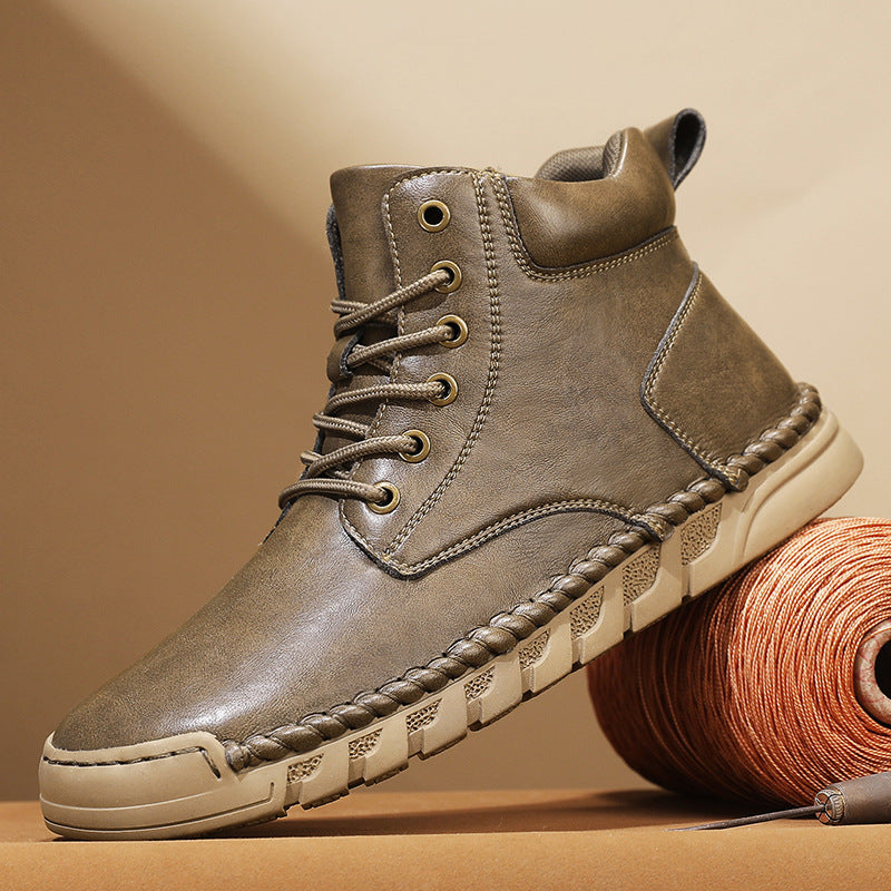 Men's Fleece-Lined Martin Boots | Warm Winter High Tops