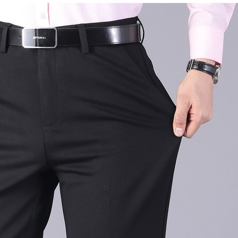 Men's Ice Silk Stretch Pants – Summer Loose Fit