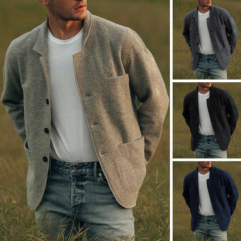 Men's Classic Solid Jacket | Spring-Autumn Casual Coat