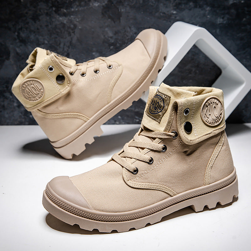 High-Top Canvas Desert Boots – Breathable & Rugged