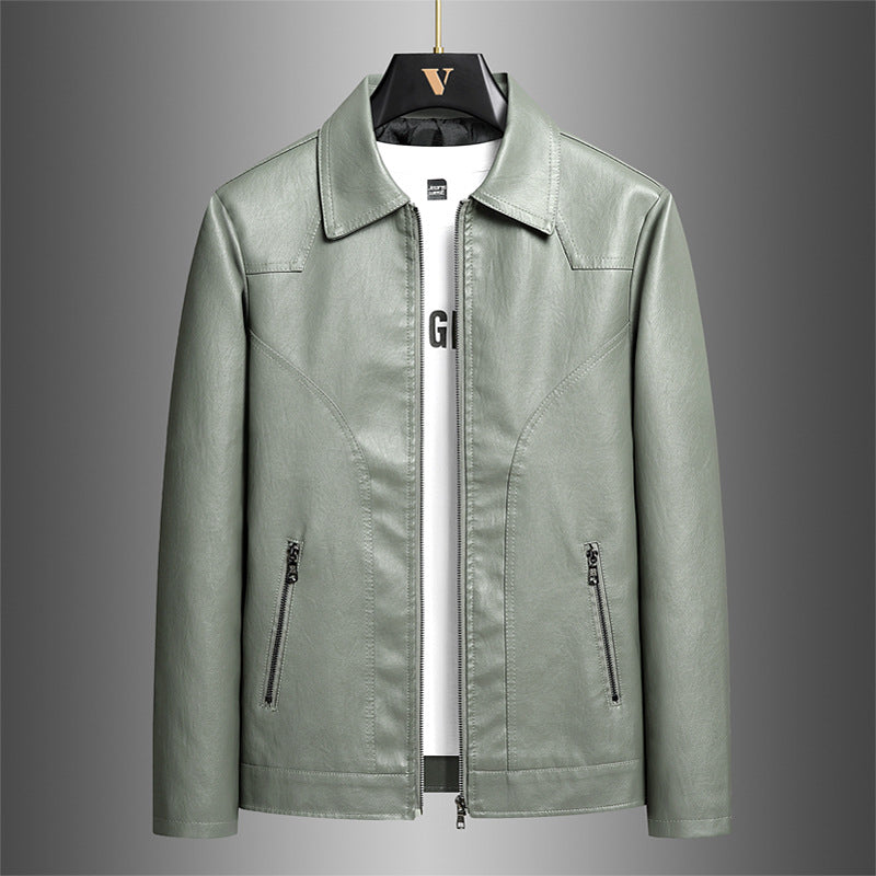 Men’s Slim Leather Jacket – 2025 Korean Autumn Winter