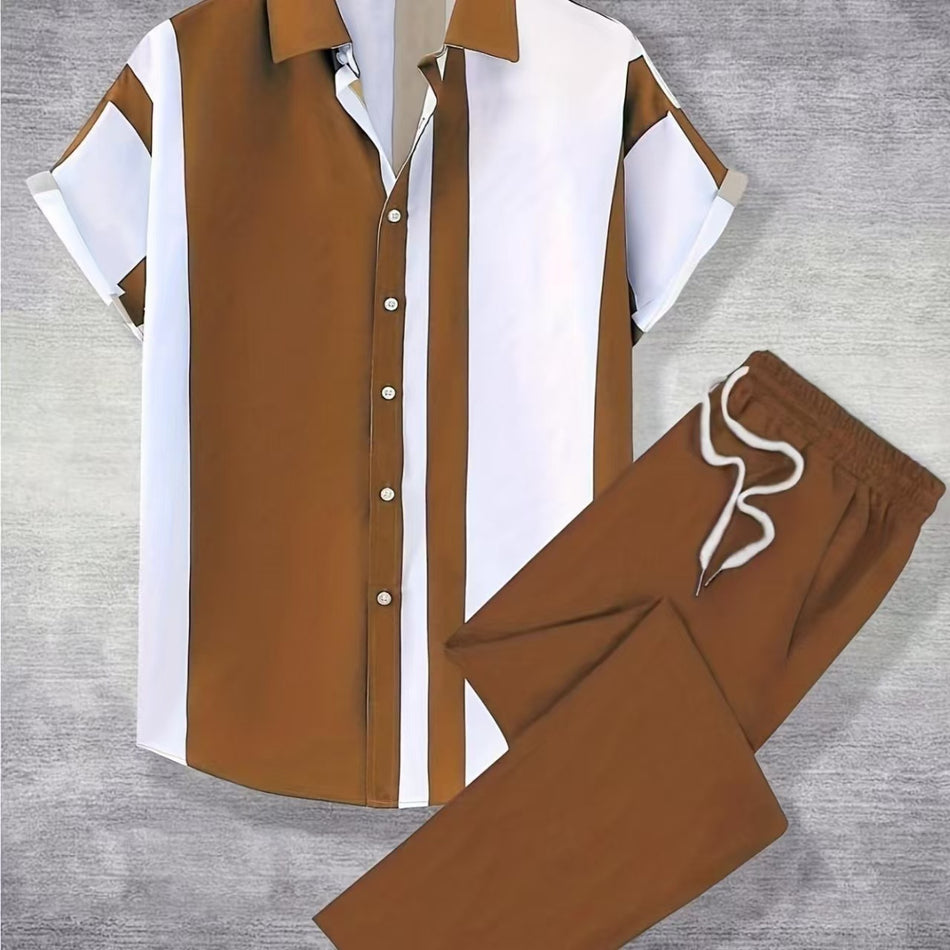 Men's Summer 3D Hawaiian Shirt & Shorts Set Nepal