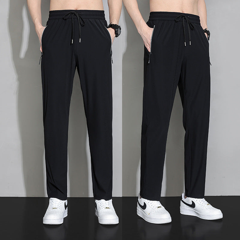 Ice Silk Jogger Pants – Plus-Size, Quick-Dry Fit