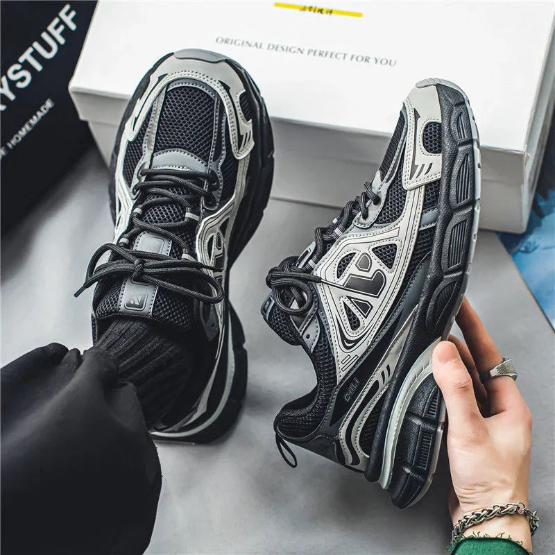 Men’s Mesh Sneakers | Summer Breathable Thick-Soled Shoes