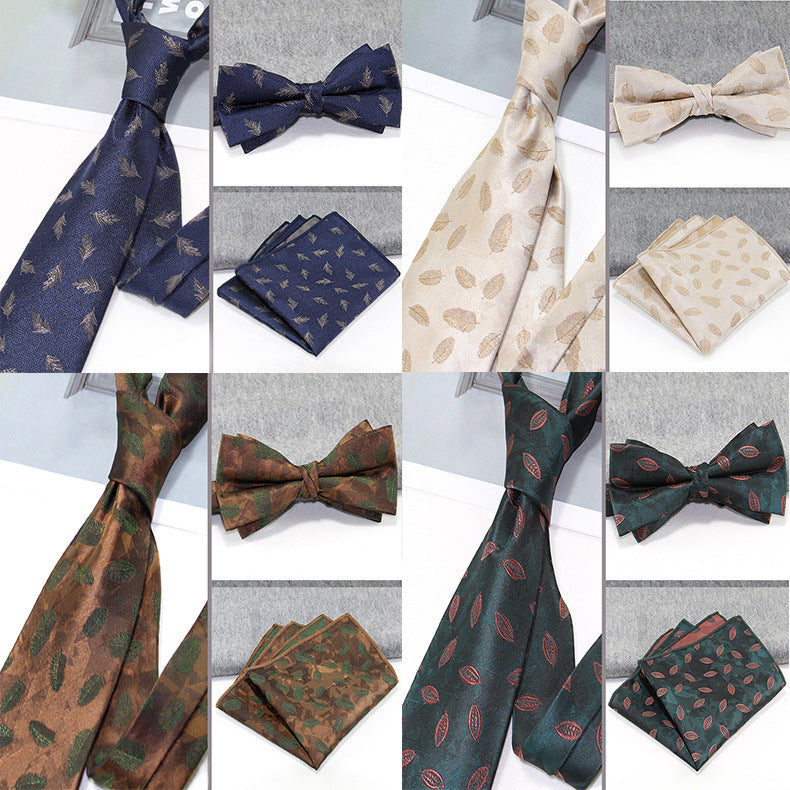 Men’s Paisley Tie Set – Retro 8cm Formal Suit Accessory