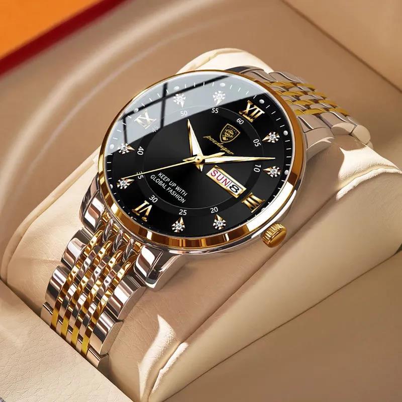 Boda Eggplant Men’s Quartz Watch | Waterproof Luminous Korean Style Calendar Watch for TikTok & AliExpress One-Piece Delivery