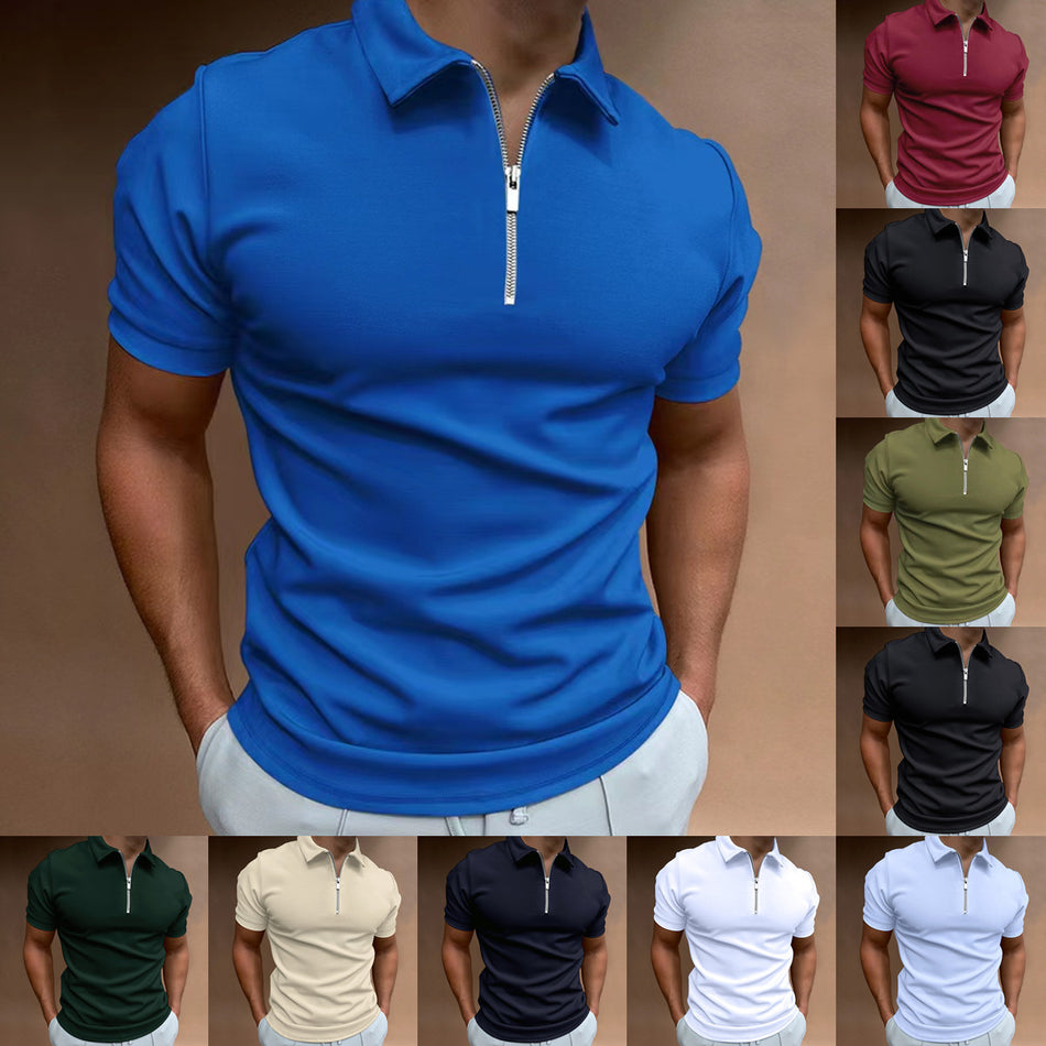 Solid Color Men's Polo Shirt – 2023 Summer Collection
