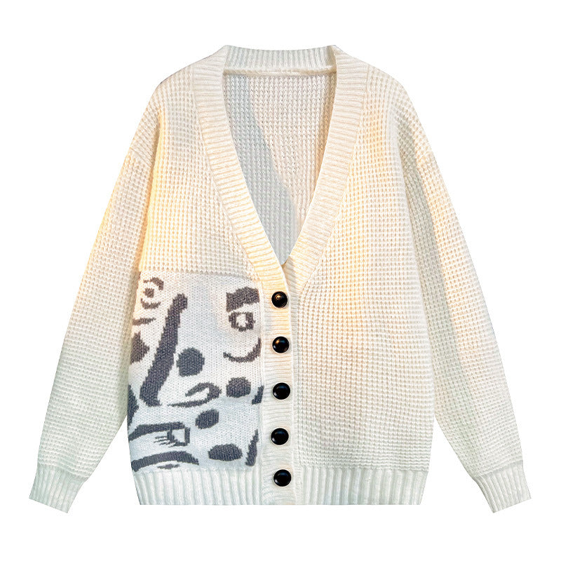 Men’s Korean-Style Knitted Cardigan Sweater Jacket