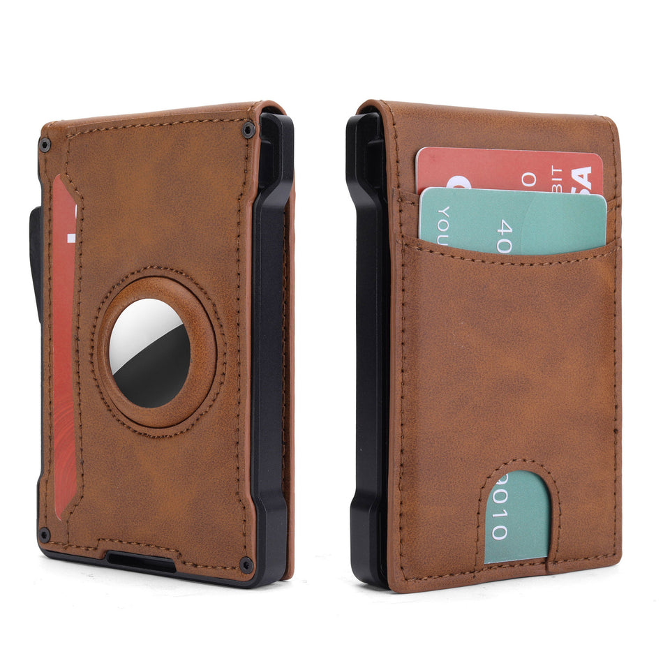 Cross-Border Metal Card Box Wallet – Airtag Compatible