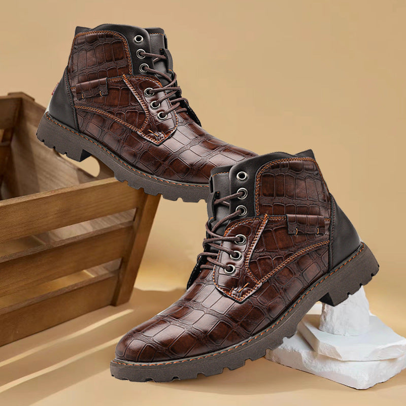 Retro Leather Martin Boots | Plus Size Non-Slip Outdoor