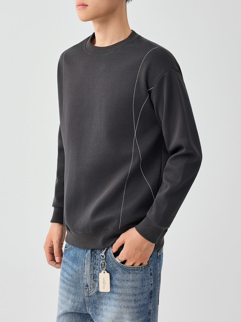 Embroidered Rhabdomyline Sweater Men Autumn Winter 2025