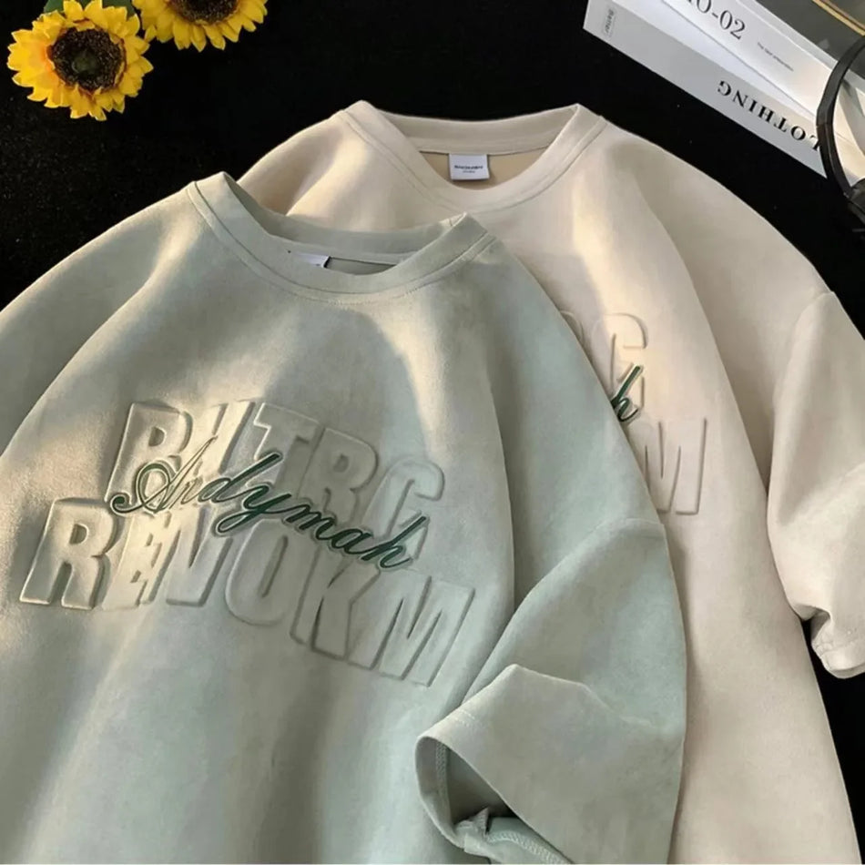 Retro Heavy Suede T-Shirt – Summer Streetwear Vibe