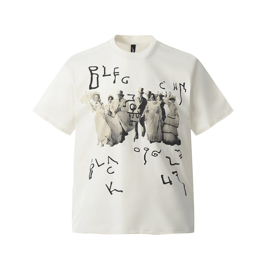 Retro Unisex Print T-Shirt