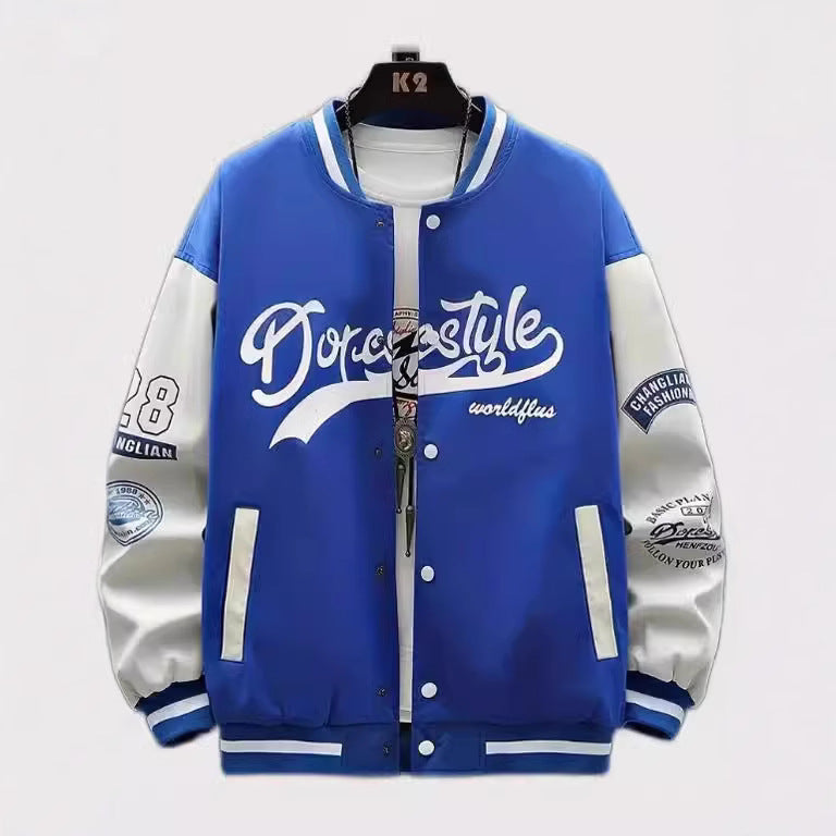 2025 Men's Cross Border Baseball Jacket – Loose Street Style