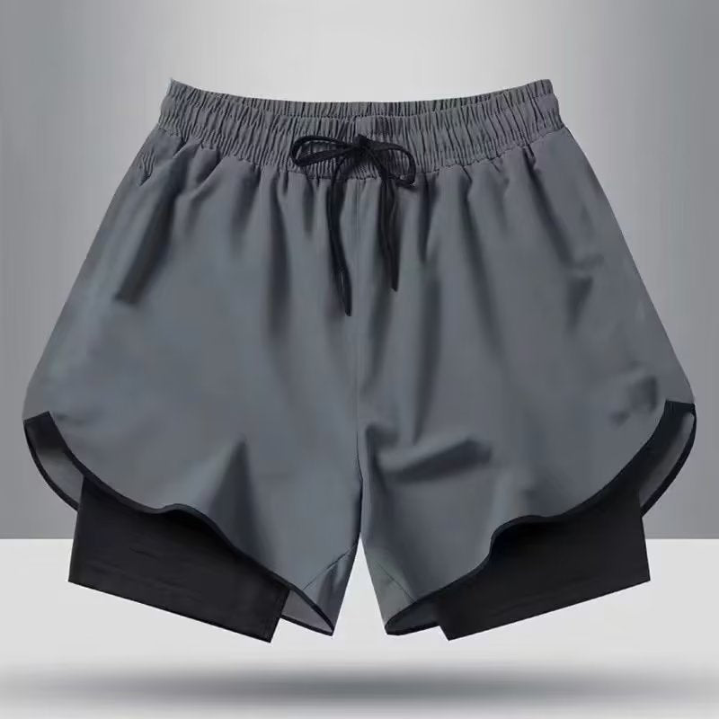 Men's 2-in-1 Fitness Shorts | Anti-Walking Gym Shorts