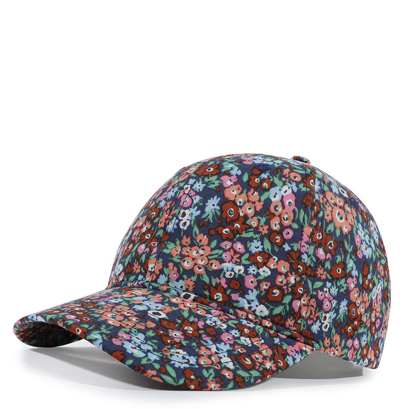 Japanese Floral Printed Baseball Cap for Spring Summer