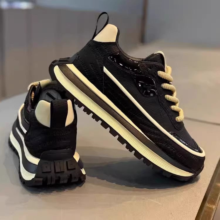 Black Sports Sneakers for Men | Soft Sole Height Boost
