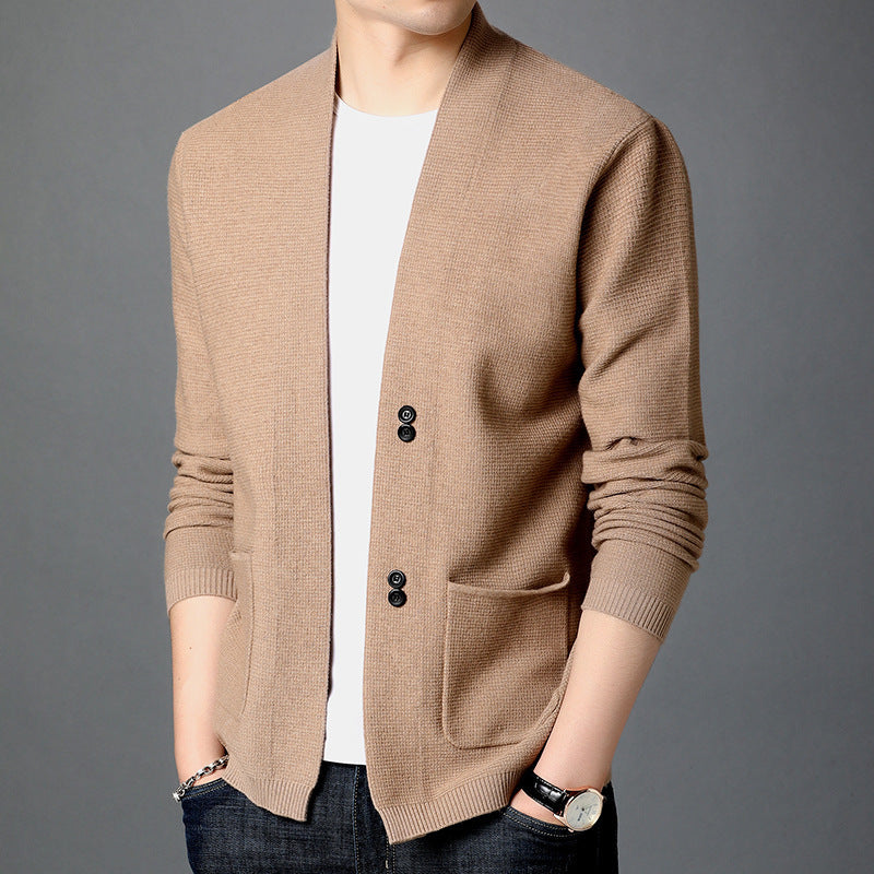 Autumn Winter Men’s Knitted Sweater Cardigan Jacket
