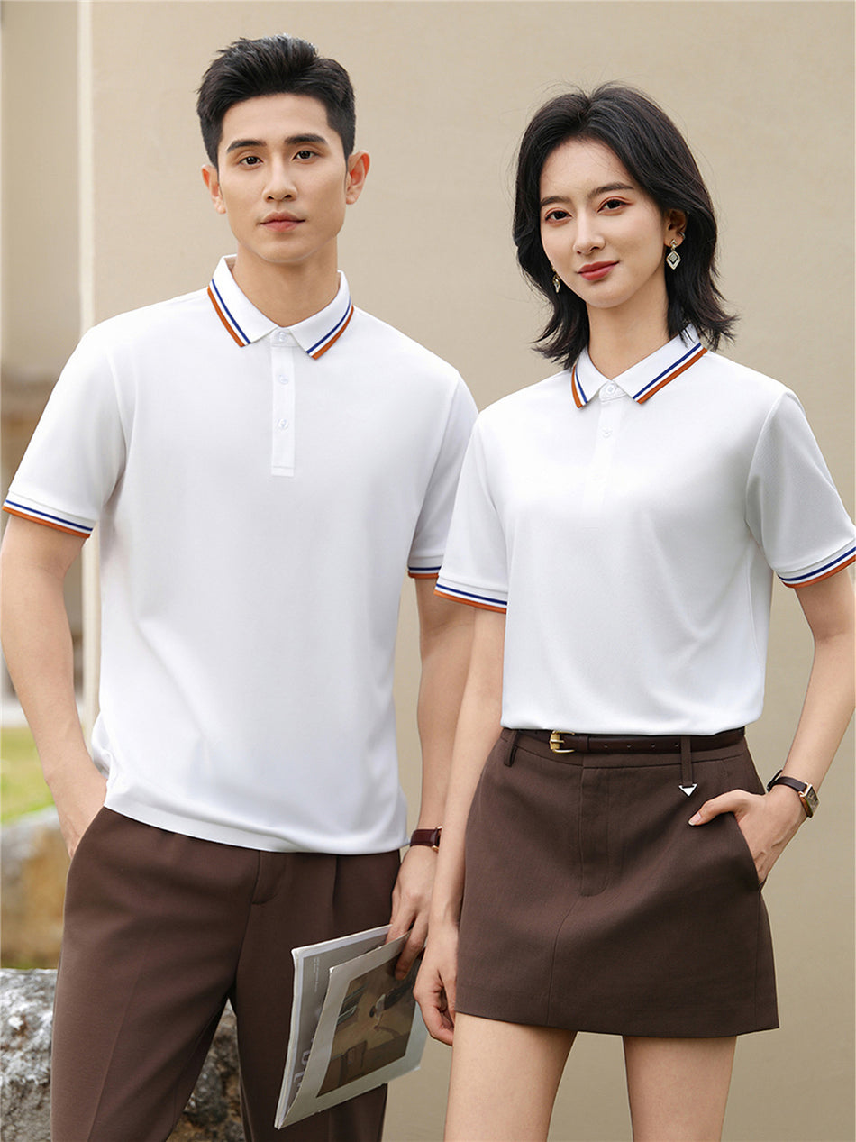 Custom Logo Cotton Short-Sleeve Polo Shirt