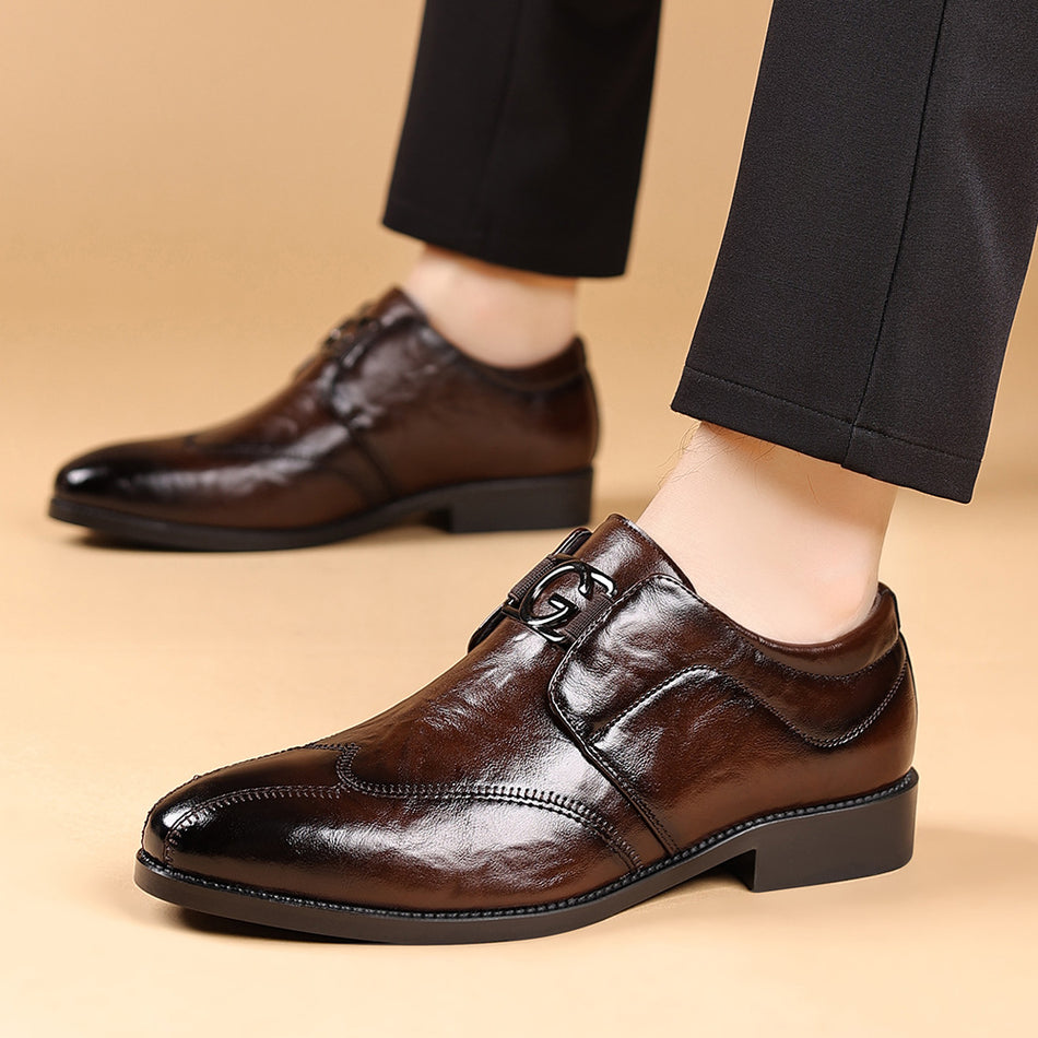 Aofu 3206 Pointed Toe Men's Business Leather Shoes
