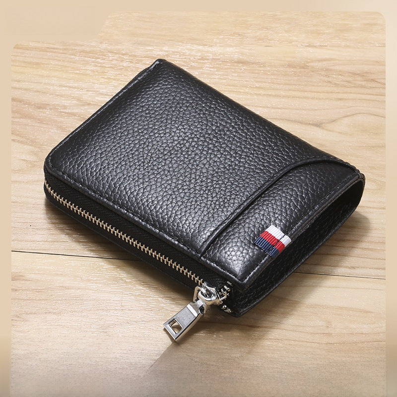 RFID Cowhide Leather Wallet – Slim & Secure Card Holder
