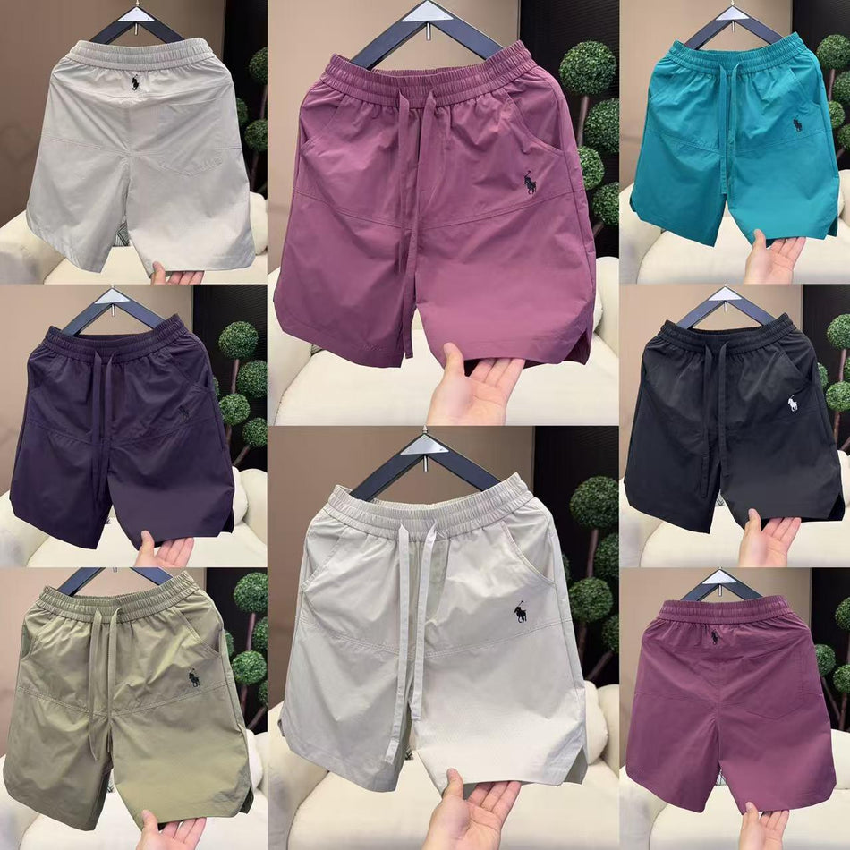 2025 Men’s Summer Quick-Drying Five-Point Shorts | Lightweight Perforated Embroidered Casual Versatile Thin Breathable Pants
