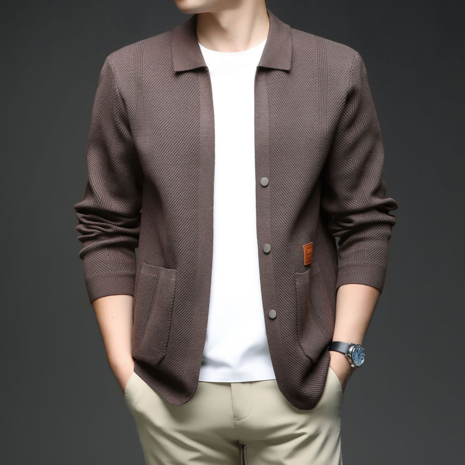 Men's Pocket Cardigan Sweater – Autumn Winter Casual Jacket