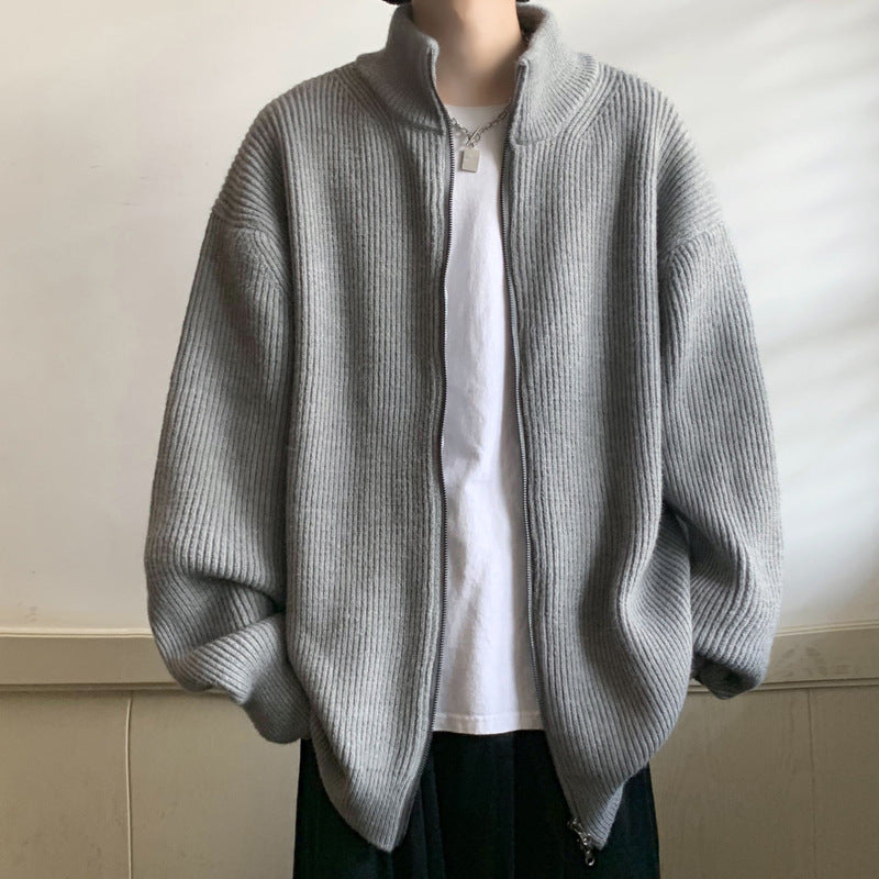Men’s Knitted Cardigan Sweater Loose Autumn Winter Coat