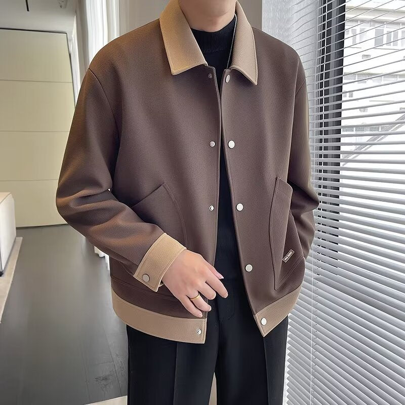 Men's Color Contrast Jacket | Casual Spring & Autumn