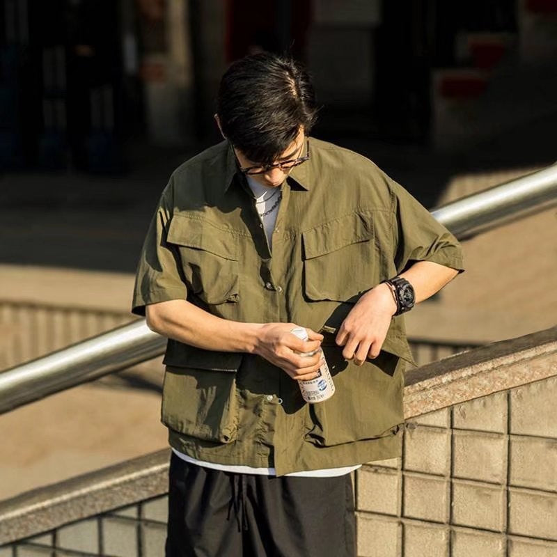 Men’s Japanese Style Tooling Short Sleeve Shirt – Casual