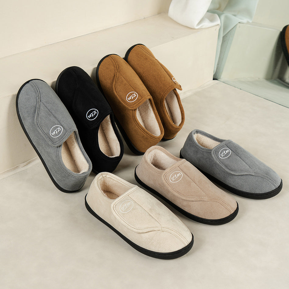 Men’s & Women’s Winter Furry Cotton Slippers – Non-Slip Velvet Home Slippers