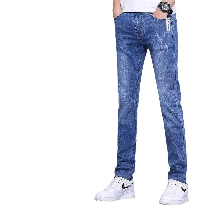 Slim Straight Jeans – Stretch Casual Fit for Men