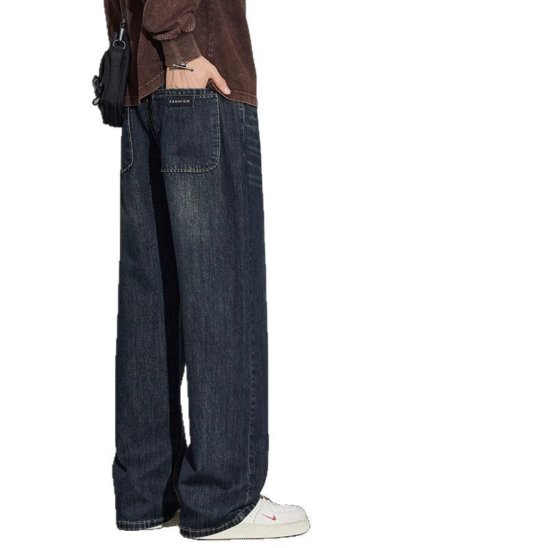 Vintage American Wide-Leg Fleece-Lined Men’s Jeans