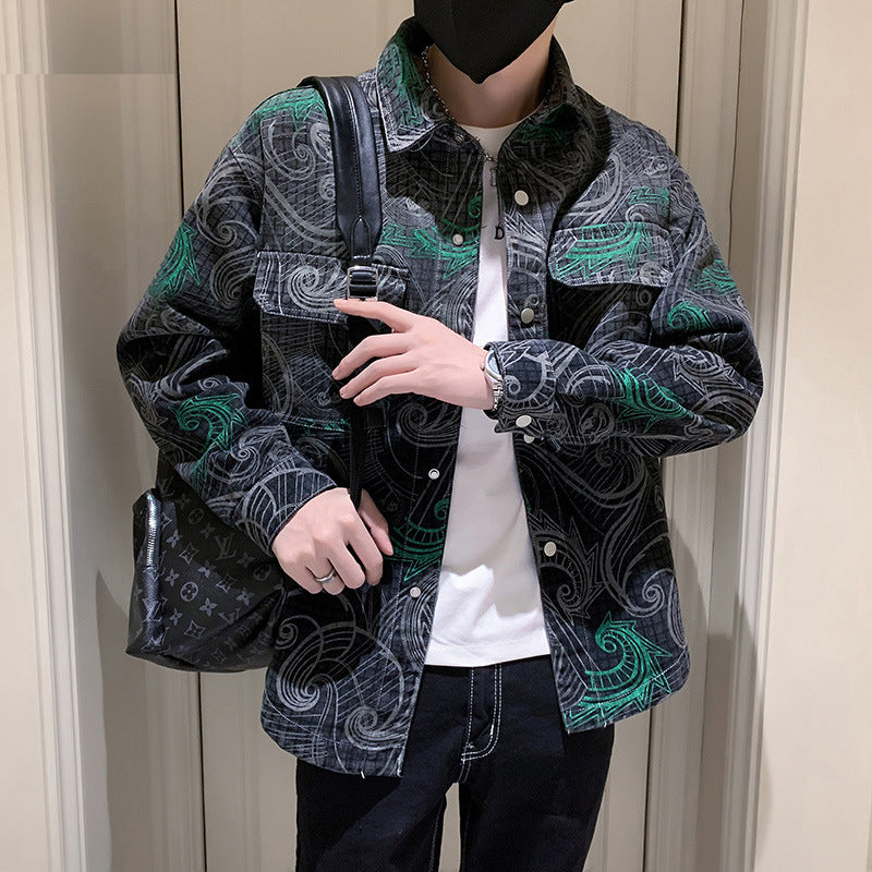 Men’s Trendy Denim Coat – Korean Style Casual Jacket