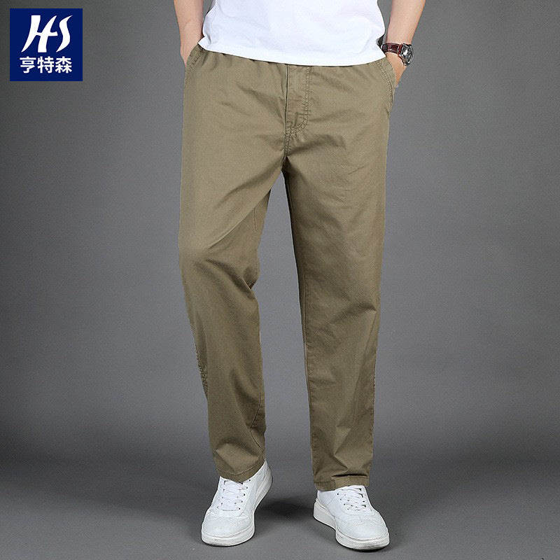 Men’s Cotton Straight Pants – Loose & Stylish Fit