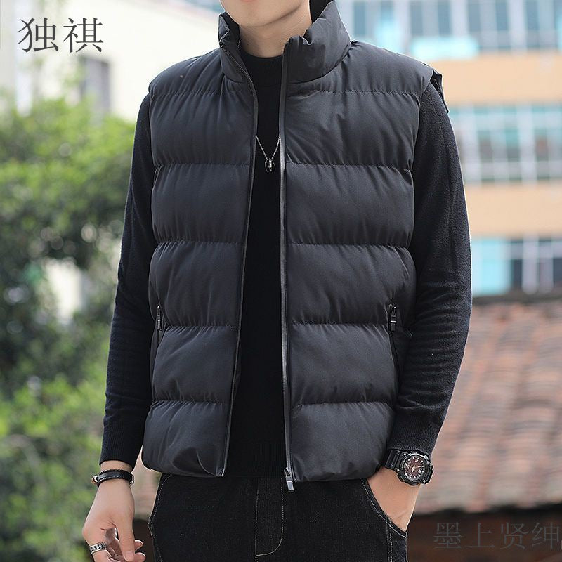 Men’s Down Cotton-Padded Vest Autumn Winter 2023 Thick Warm Jacket