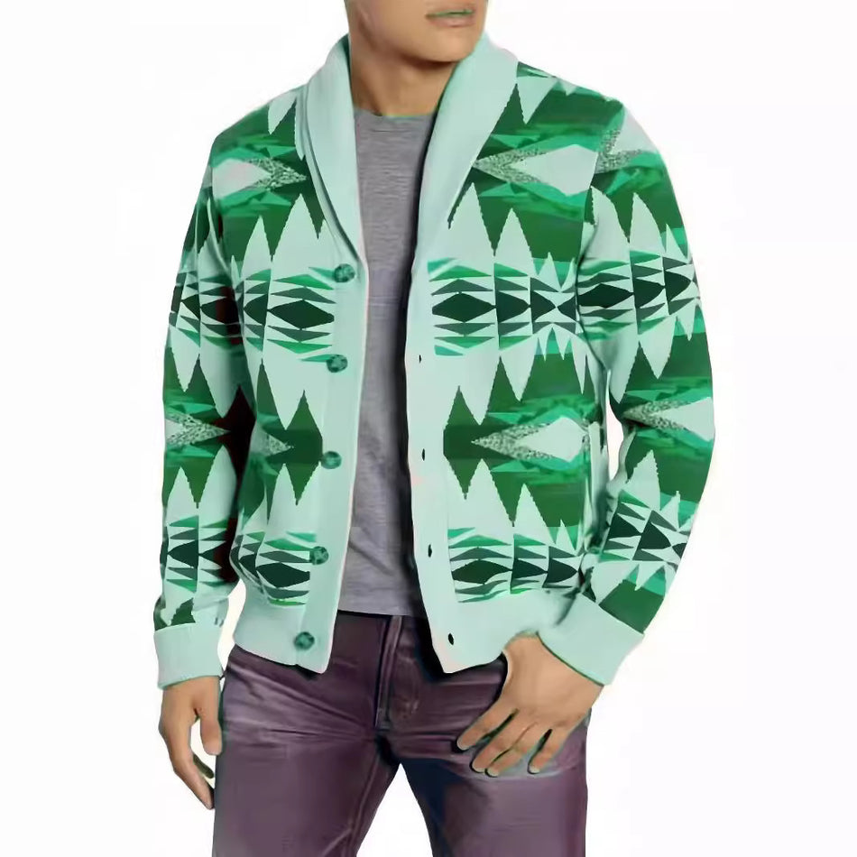 Men's Lapel Knitted Sweater Coat – Fashion Trend Loose Fit