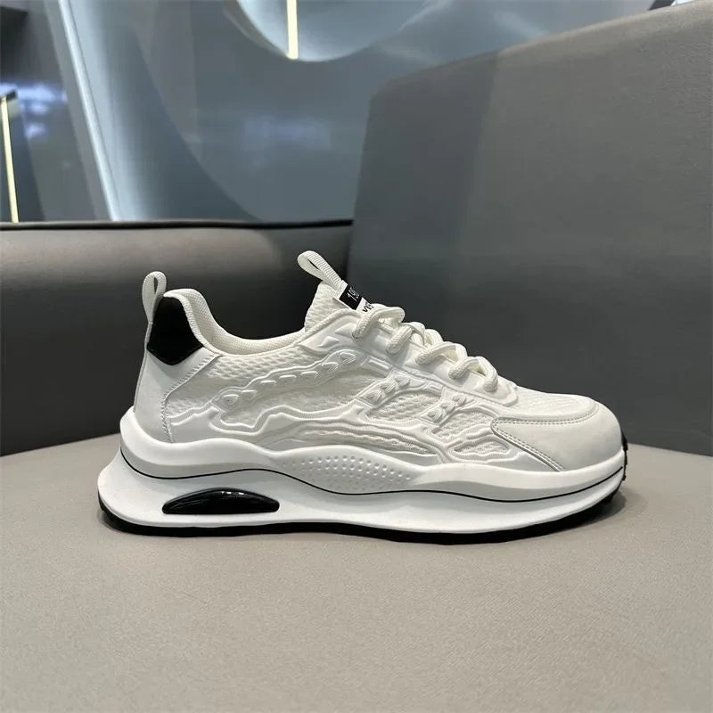 National Trend Dad Sneakers – White Thick-Soled Runners