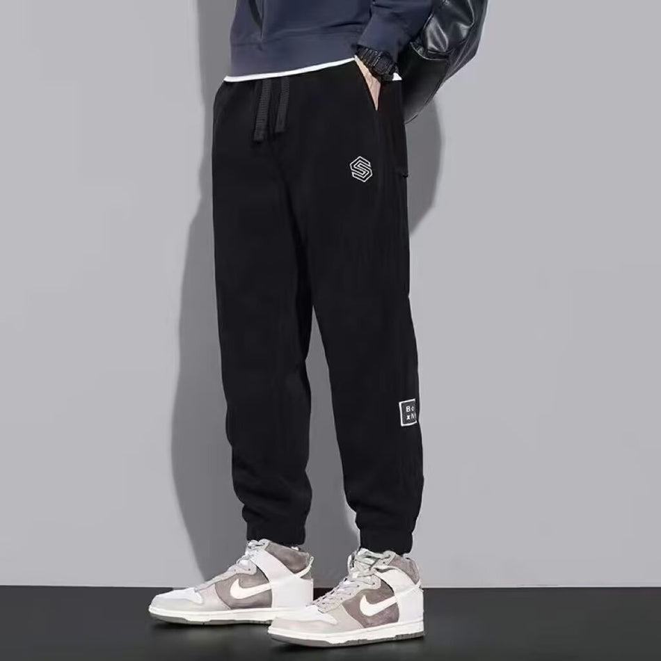 Men’s Velvet Sweatpants Loose Casual Autumn Winter