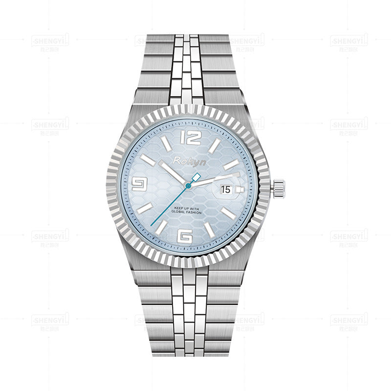 High-End Men’s Waterproof Quartz Calendar Watch