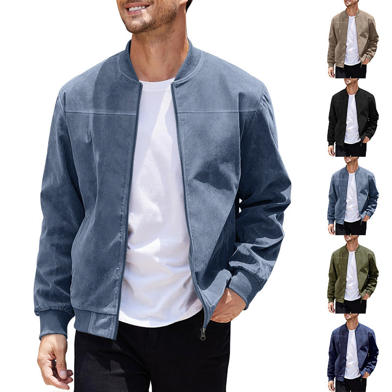 European American Autumn Aviator Jacket Men Plus-Size Suede