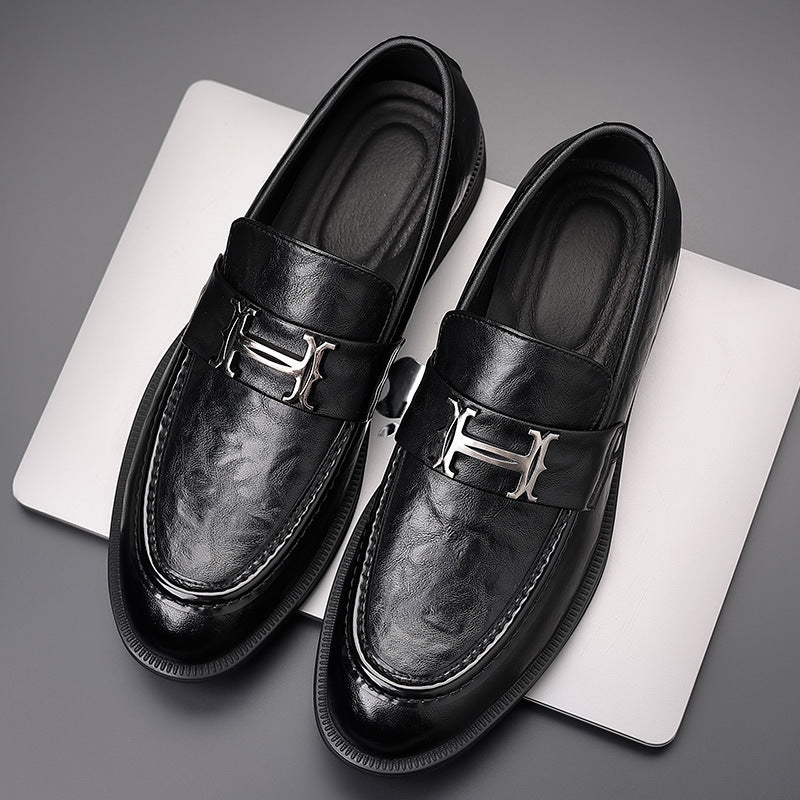 Men’s Cowhide Leather Shoes – Soft Business Casual Style