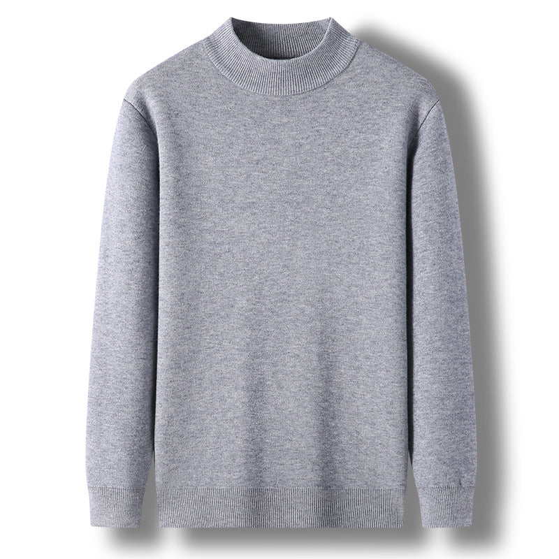 Men’s Velvet Half Turtle Neck Sweater Winter Warm Top
