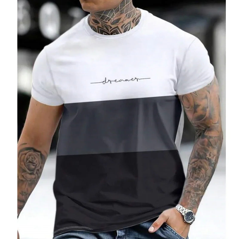 3D Printed Sports T-Shirt – Simple European Style for Summer