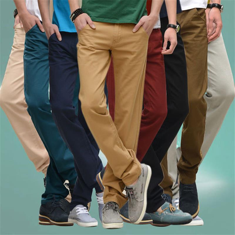 Men's Cotton Chinos Trousers – Large Size Casual Pants